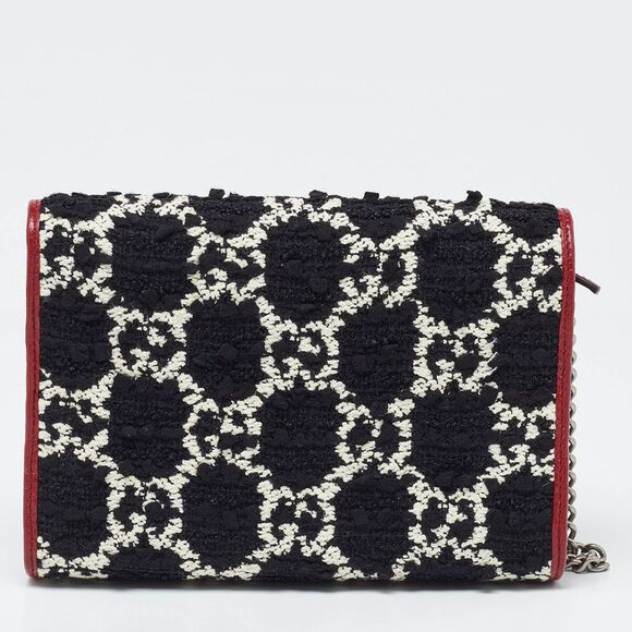 Gucci Tri Color GG Tweed and Leather Dionysus Wallet On Chain - Picture 4 of 4